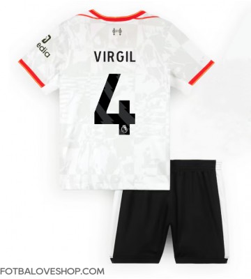 Liverpool Virgil van Dijk #4 Dětské Alternativní Dres 2024-25 Krátký Rukáv (+ trenýrky)